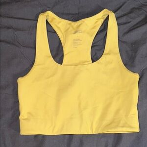 Girlfriend Collective Yellow Racerback Sports Bra